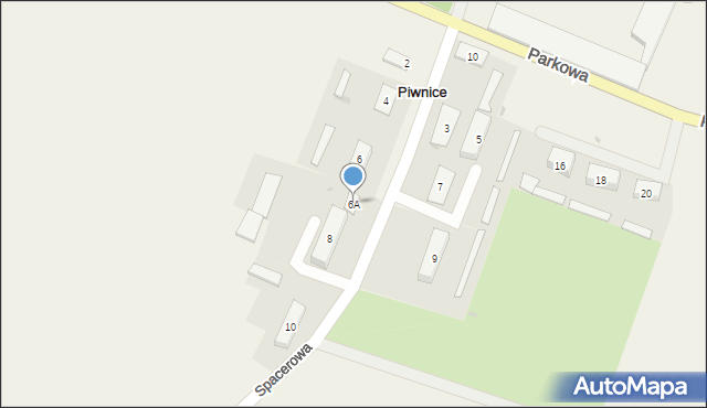 Piwnice, Spacerowa, 6A, mapa Piwnice