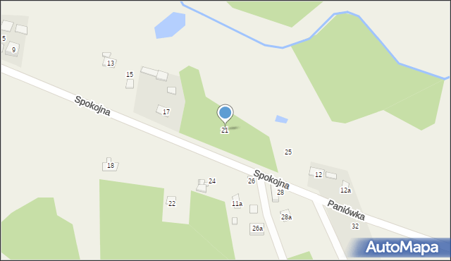 Płaska, Spokojna, 21, mapa Płaska