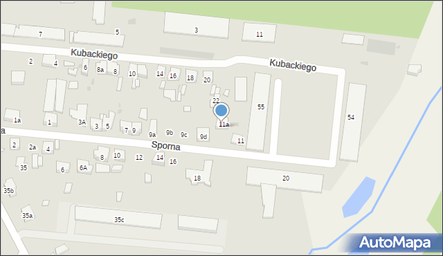 Pleszew, Sporna, 11A, mapa Pleszew