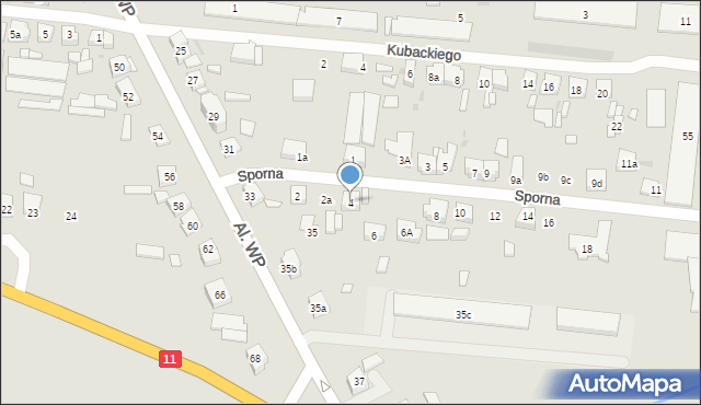 Pleszew, Sporna, 4, mapa Pleszew