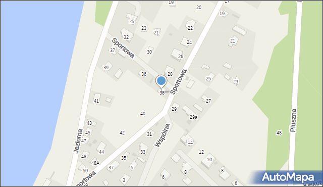 Pluski, Sportowa, 38, mapa Pluski