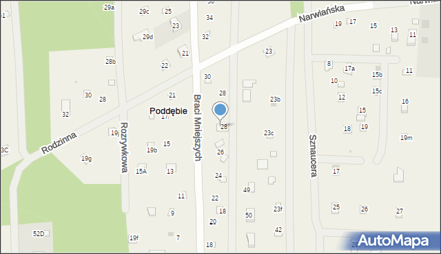 Poddębie, Spacerowa, 24, mapa Poddębie