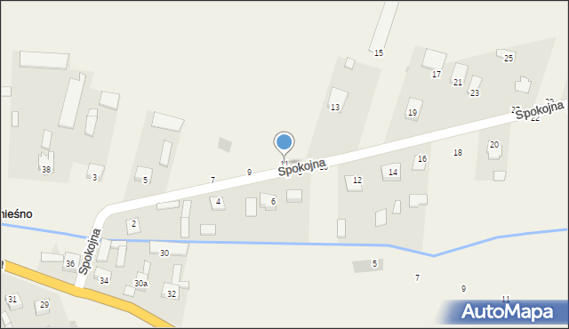 Podnieśno, Spokojna, 11, mapa Podnieśno