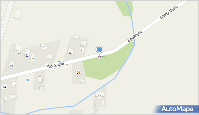 Podnieśno, Spokojna, 28, mapa Podnieśno