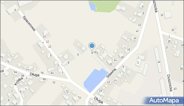 Podrzewie, Spacerowa, 4, mapa Podrzewie