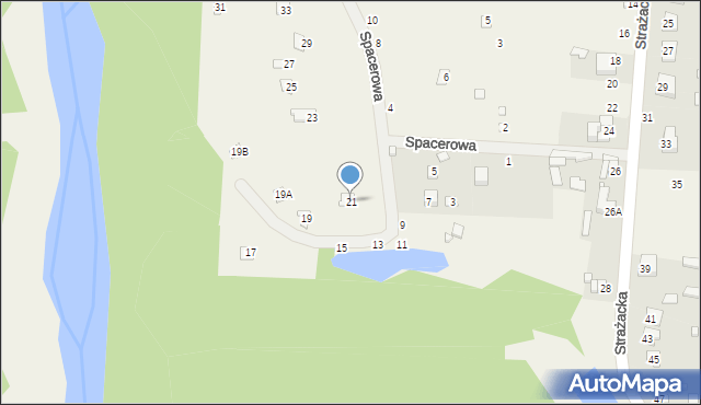 Pogorzelec, Spacerowa, 21, mapa Pogorzelec