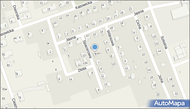 Pogwizdów, Spacerowa, 5, mapa Pogwizdów