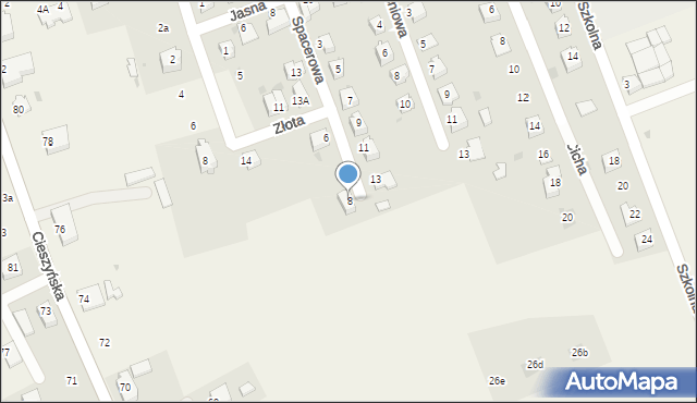 Pogwizdów, Spacerowa, 8, mapa Pogwizdów