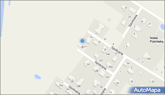 Pokrówka, Spokojna, 22c, mapa Pokrówka