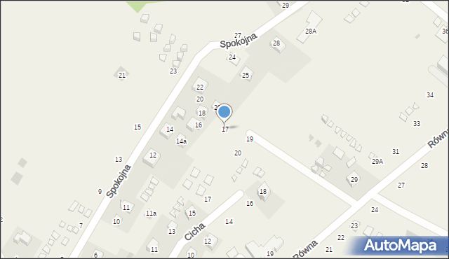 Polańczyk, Spokojna, 17, mapa Polańczyk