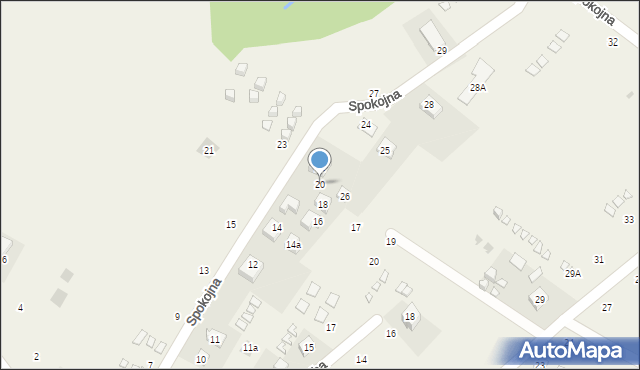 Polańczyk, Spokojna, 20, mapa Polańczyk