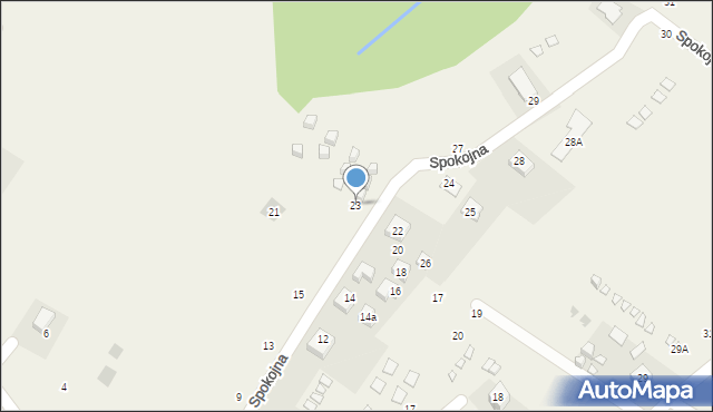 Polańczyk, Spokojna, 23, mapa Polańczyk