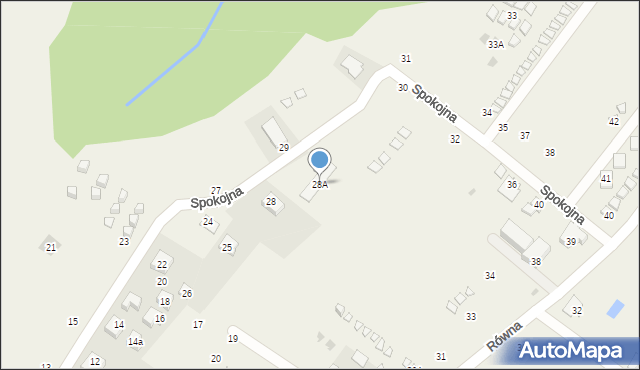 Polańczyk, Spokojna, 28A, mapa Polańczyk
