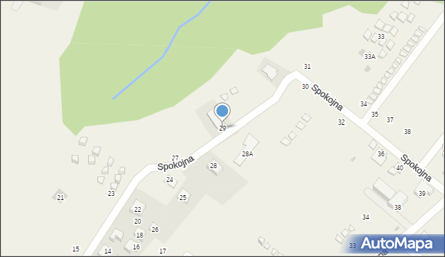 Polańczyk, Spokojna, 29, mapa Polańczyk
