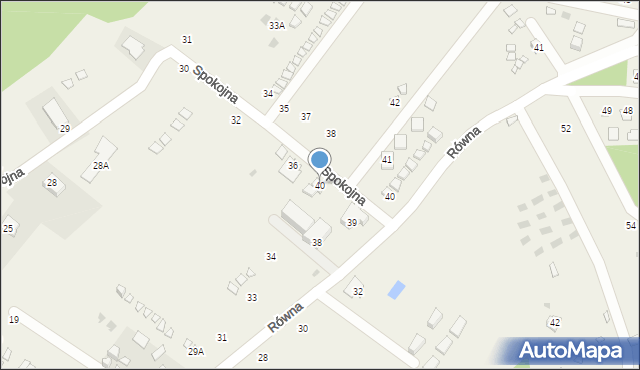 Polańczyk, Spokojna, 40, mapa Polańczyk