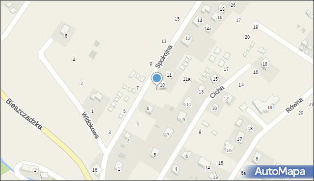 Polańczyk, Spokojna, 8, mapa Polańczyk