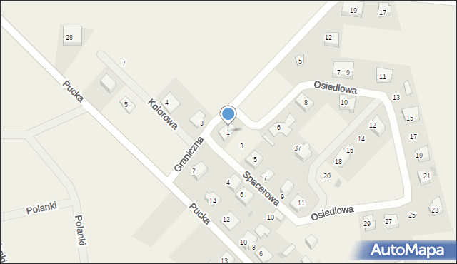 Połchowo, Spacerowa, 1, mapa Połchowo