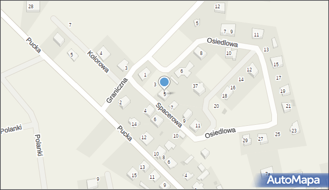Połchowo, Spacerowa, 5, mapa Połchowo