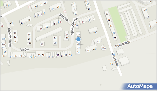 Police, Spółdzielców, 25, mapa Police