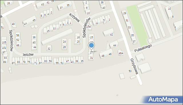 Police, Spółdzielców, 27, mapa Police