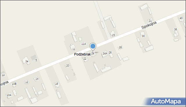 Policzna, Spokojna, 24, mapa Policzna