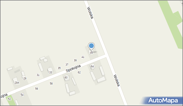 Policzna, Spokojna, 43, mapa Policzna