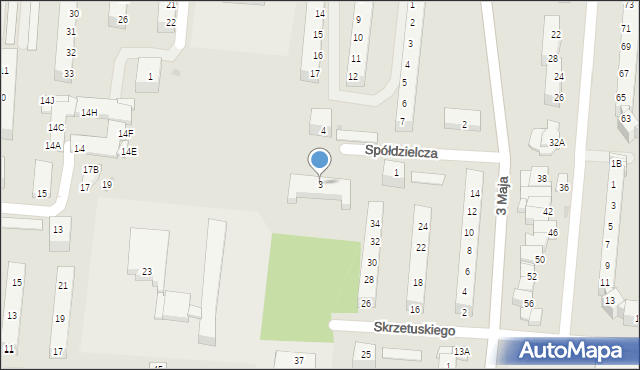 Polkowice, Spółdzielcza, 3, mapa Polkowice