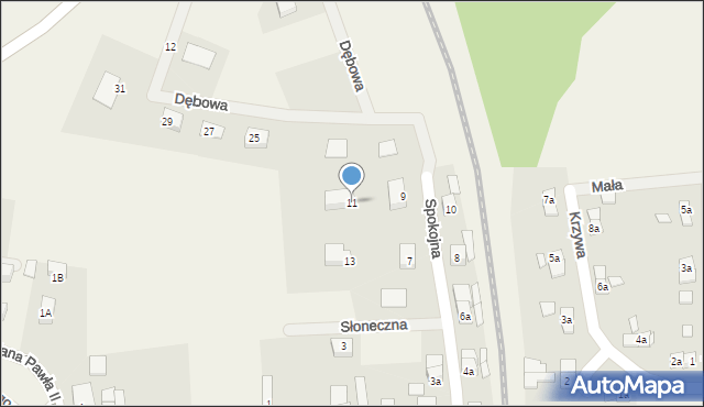 Porajów, Spokojna, 11, mapa Porajów