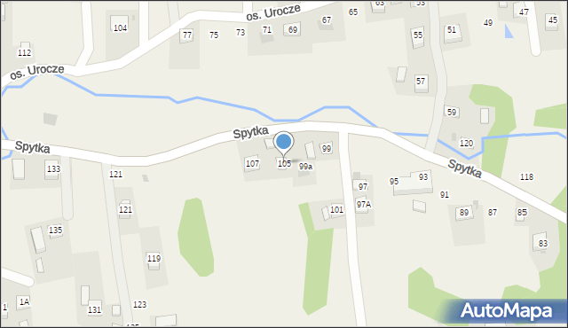 Poręba Spytkowska, Spytka, kasztelana, 105, mapa Poręba Spytkowska