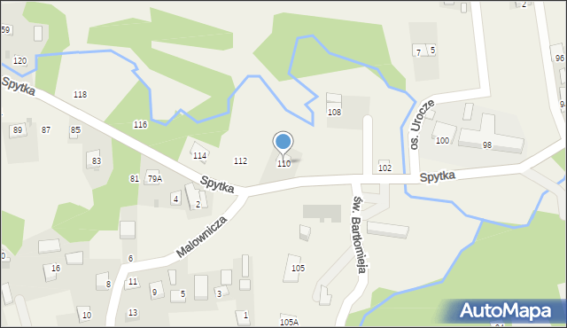 Poręba Spytkowska, Spytka, kasztelana, 110, mapa Poręba Spytkowska