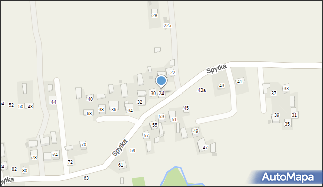Poręba Spytkowska, Spytka, kasztelana, 24, mapa Poręba Spytkowska