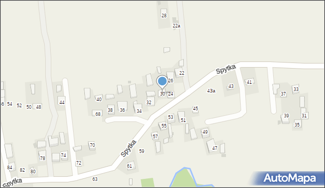 Poręba Spytkowska, Spytka, kasztelana, 30, mapa Poręba Spytkowska