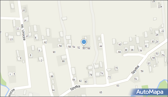 Poręba Spytkowska, Spytka, kasztelana, 50, mapa Poręba Spytkowska