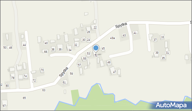 Poręba Spytkowska, Spytka, kasztelana, 51, mapa Poręba Spytkowska