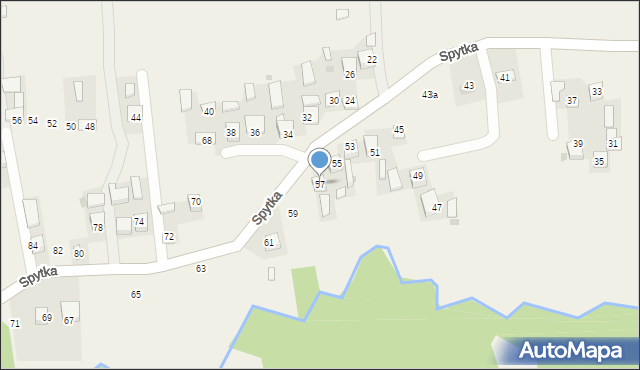 Poręba Spytkowska, Spytka, kasztelana, 57, mapa Poręba Spytkowska