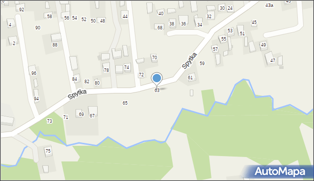 Poręba Spytkowska, Spytka, kasztelana, 63, mapa Poręba Spytkowska