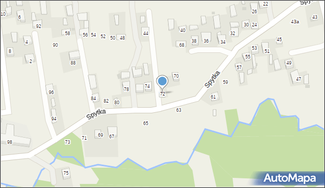 Poręba Spytkowska, Spytka, kasztelana, 72, mapa Poręba Spytkowska