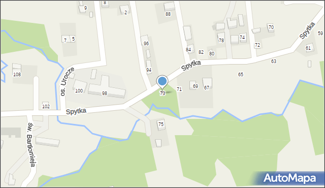 Poręba Spytkowska, Spytka, kasztelana, 73, mapa Poręba Spytkowska
