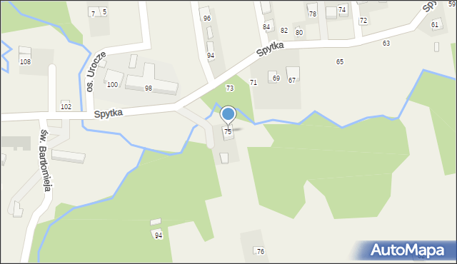 Poręba Spytkowska, Spytka, kasztelana, 75, mapa Poręba Spytkowska