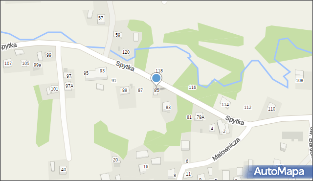 Poręba Spytkowska, Spytka, kasztelana, 85, mapa Poręba Spytkowska