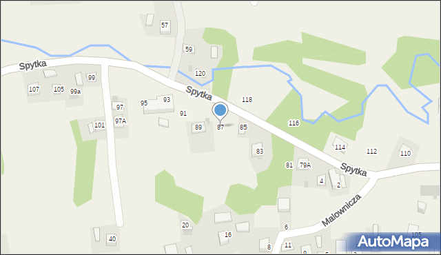 Poręba Spytkowska, Spytka, kasztelana, 87, mapa Poręba Spytkowska