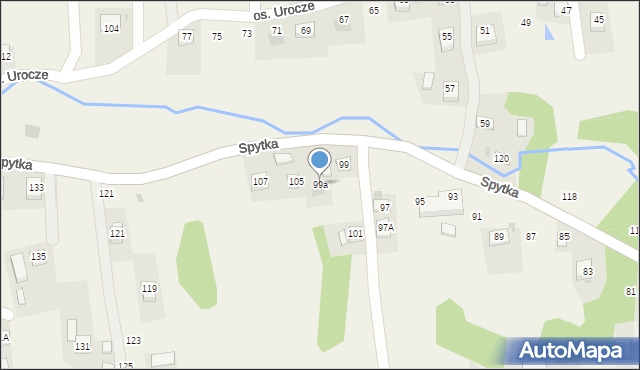 Poręba Spytkowska, Spytka, kasztelana, 99a, mapa Poręba Spytkowska