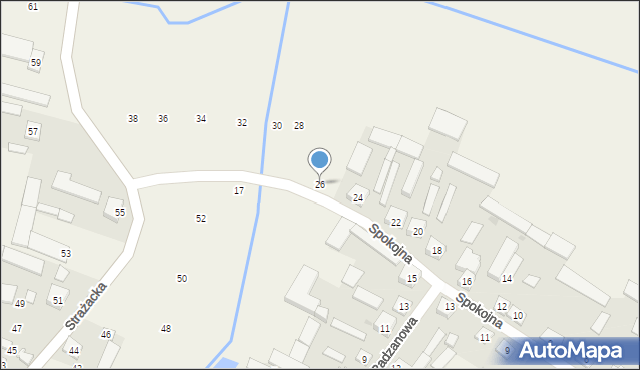 Poryte, Spokojna, 26, mapa Poryte