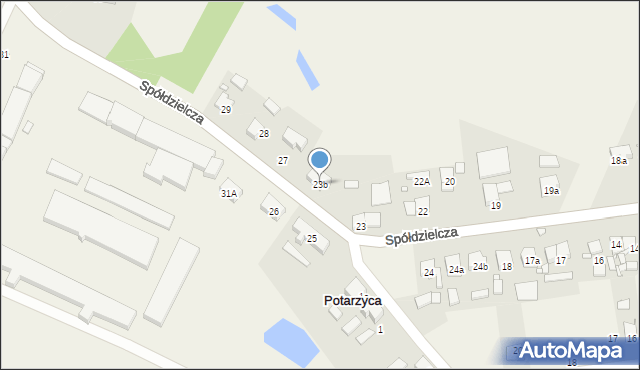 Potarzyca, Spółdzielcza, 23b, mapa Potarzyca