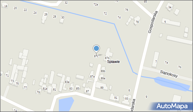 Poznań, Spławie, 87c, mapa Poznania