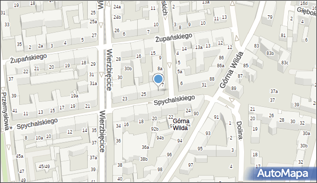 Poznań, Spychalskiego Jana, 27, mapa Poznania