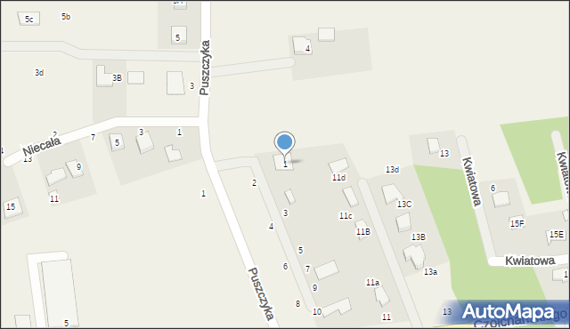 Prażmów, Spokojna, 1, mapa Prażmów