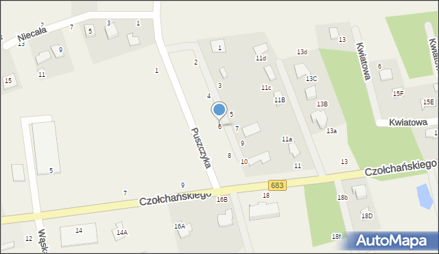 Prażmów, Spokojna, 6, mapa Prażmów