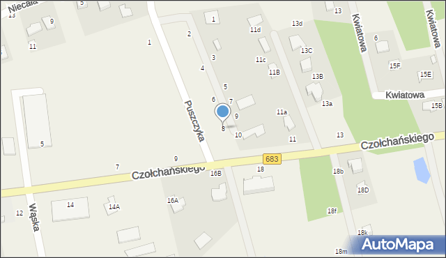 Prażmów, Spokojna, 8, mapa Prażmów