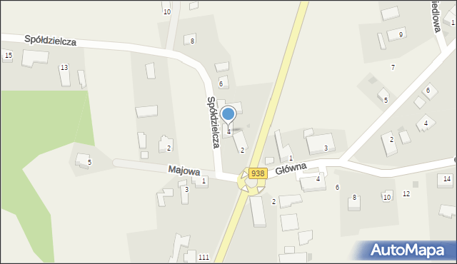 Pruchna, Spółdzielcza, 4, mapa Pruchna